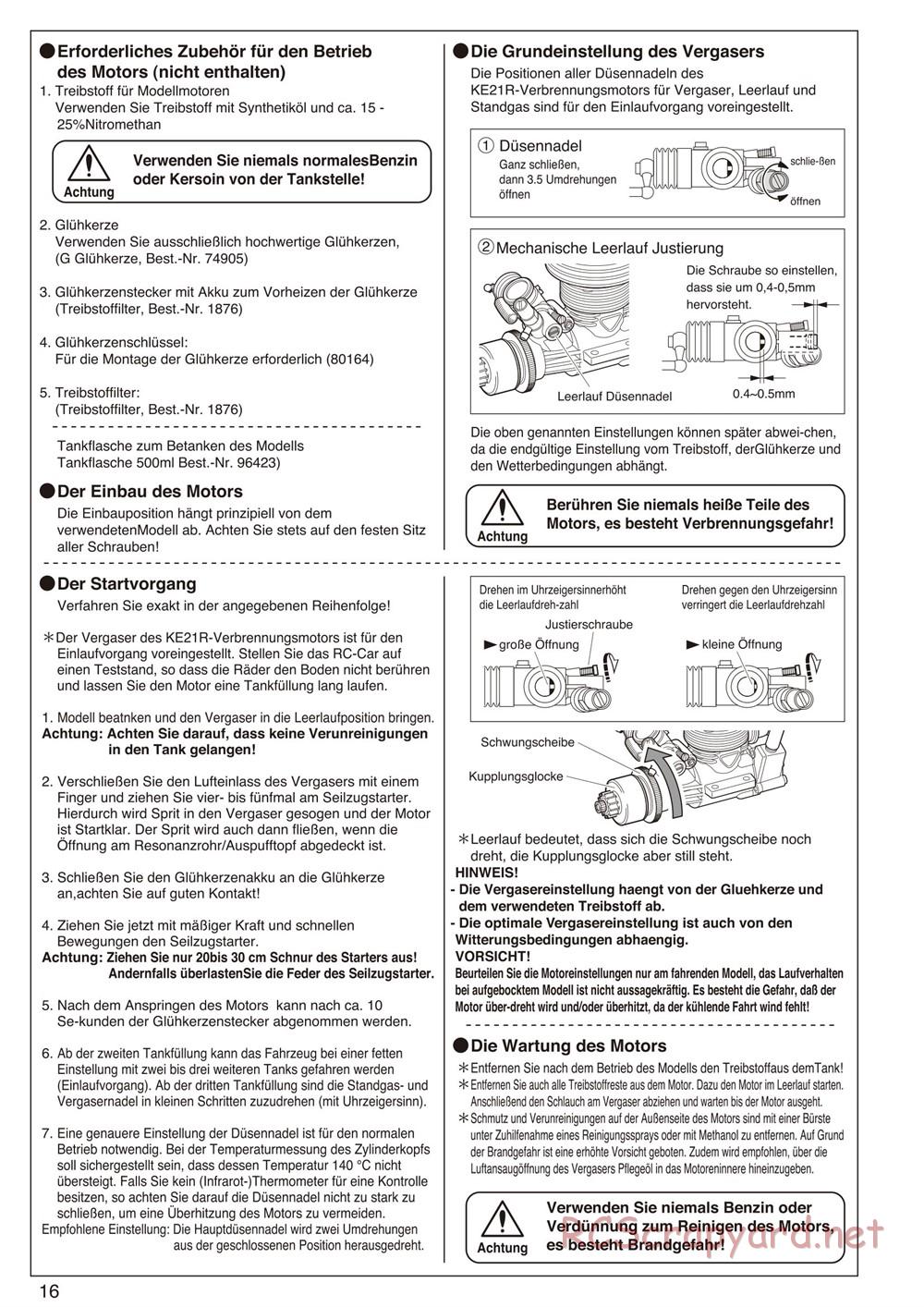 Kyosho - Inferno Neo 2.0 - Manual - Page 16