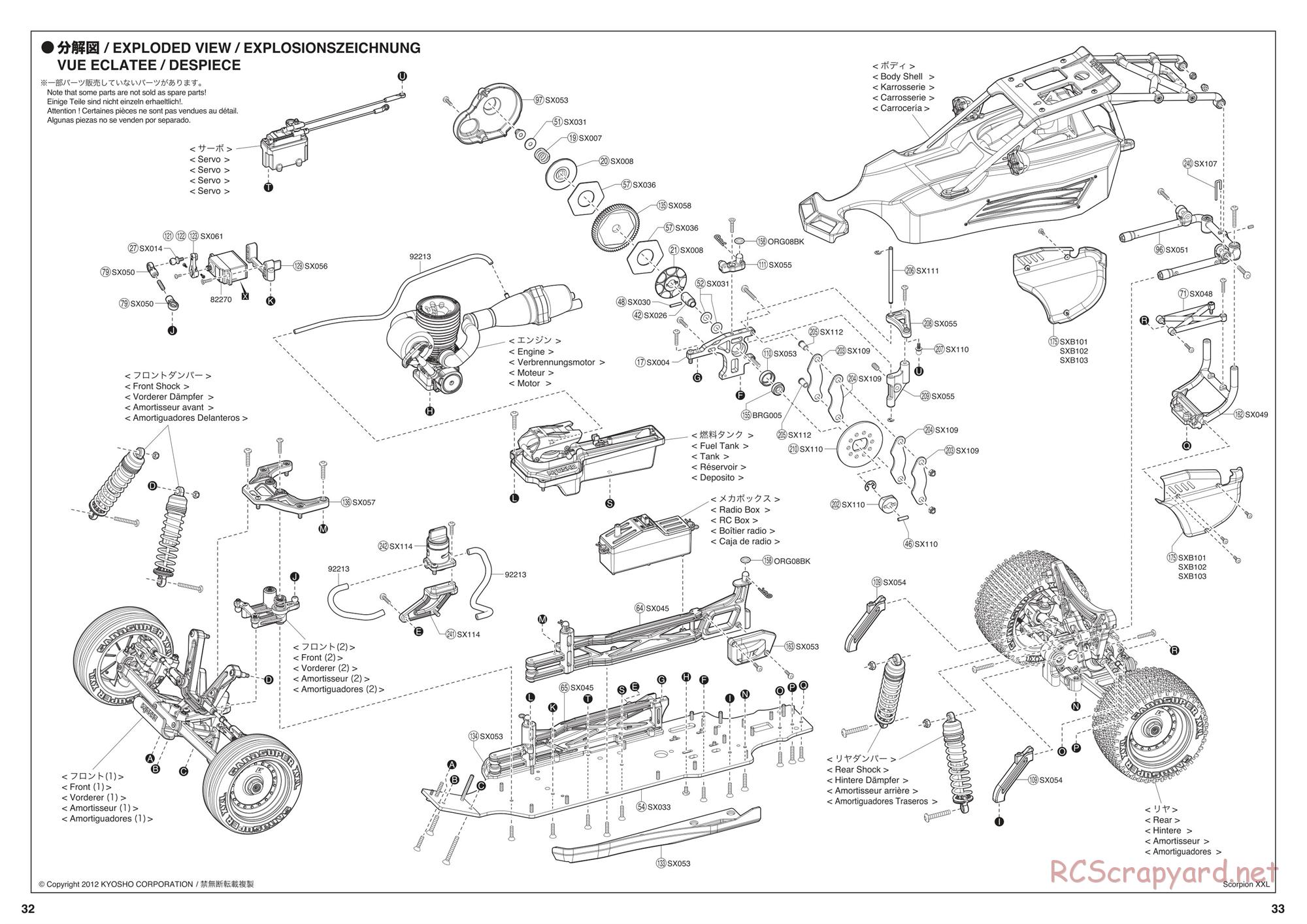 Kyosho - Scorpion XXL Nitro - Exploded Views - Page 1