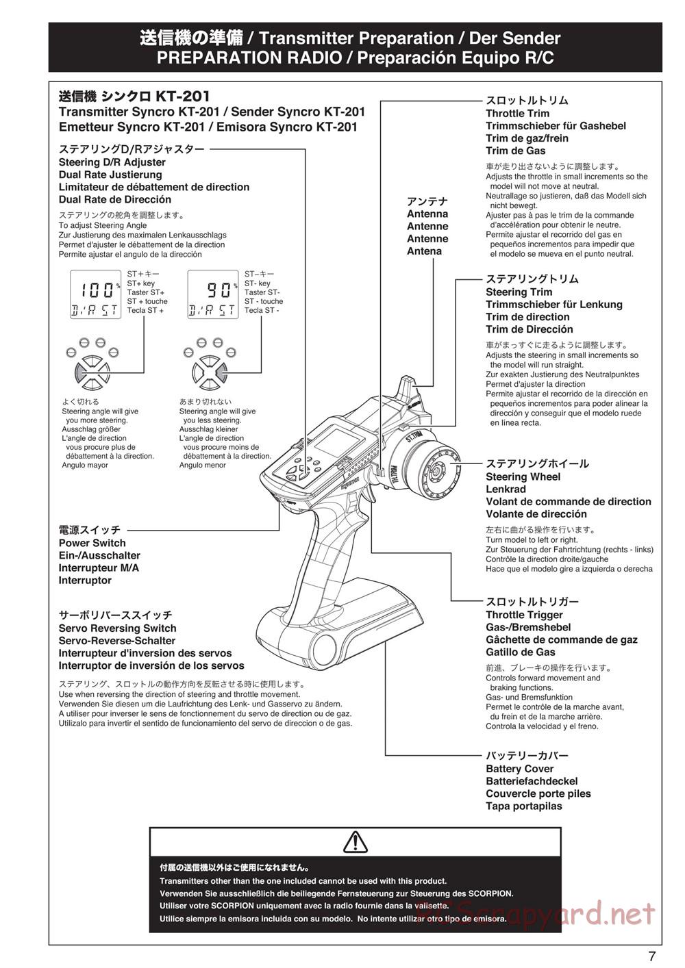 Kyosho - Scorpion XXL Nitro - Manual - Page 7