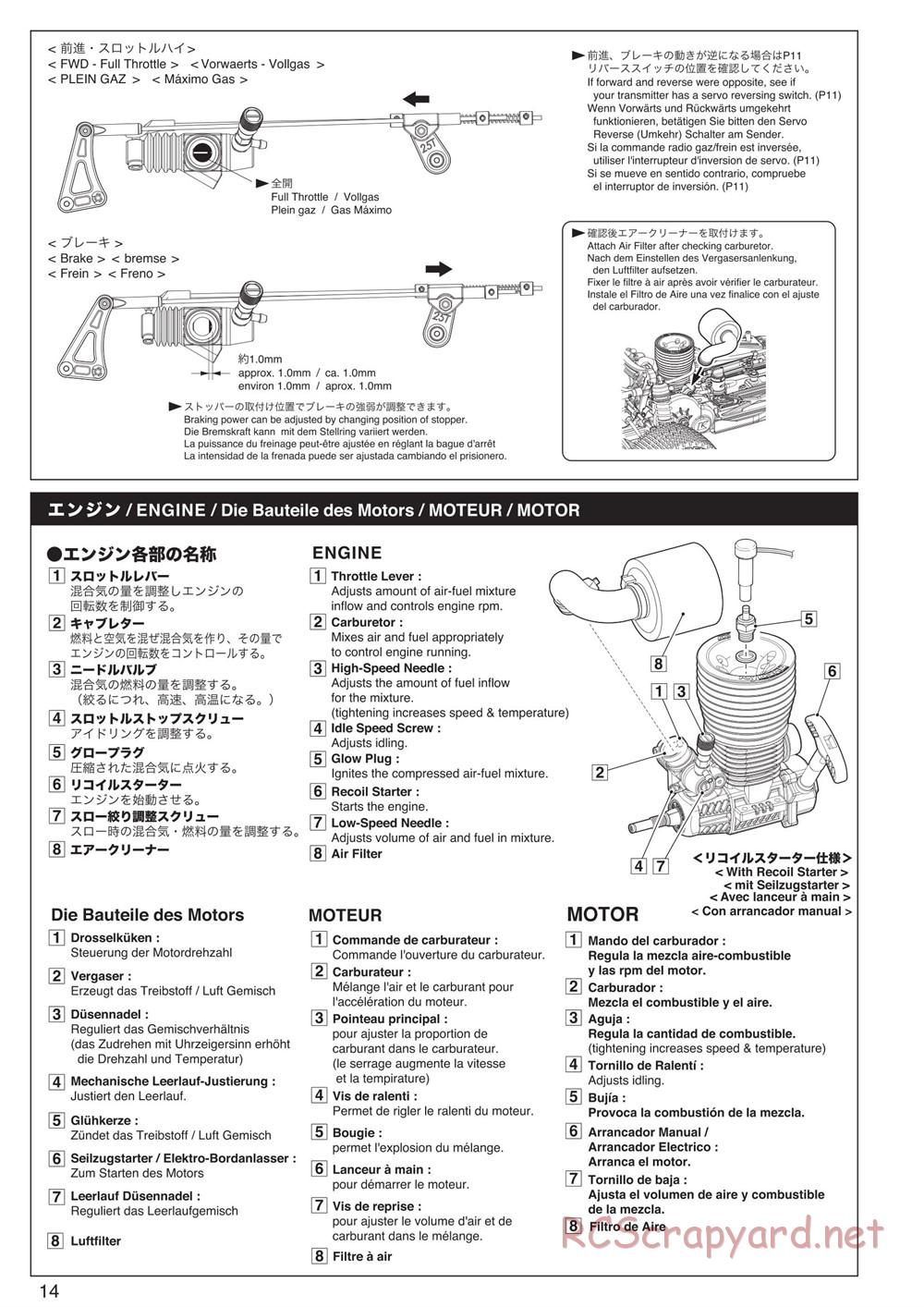 Kyosho - Scorpion XXL Nitro - Manual - Page 14