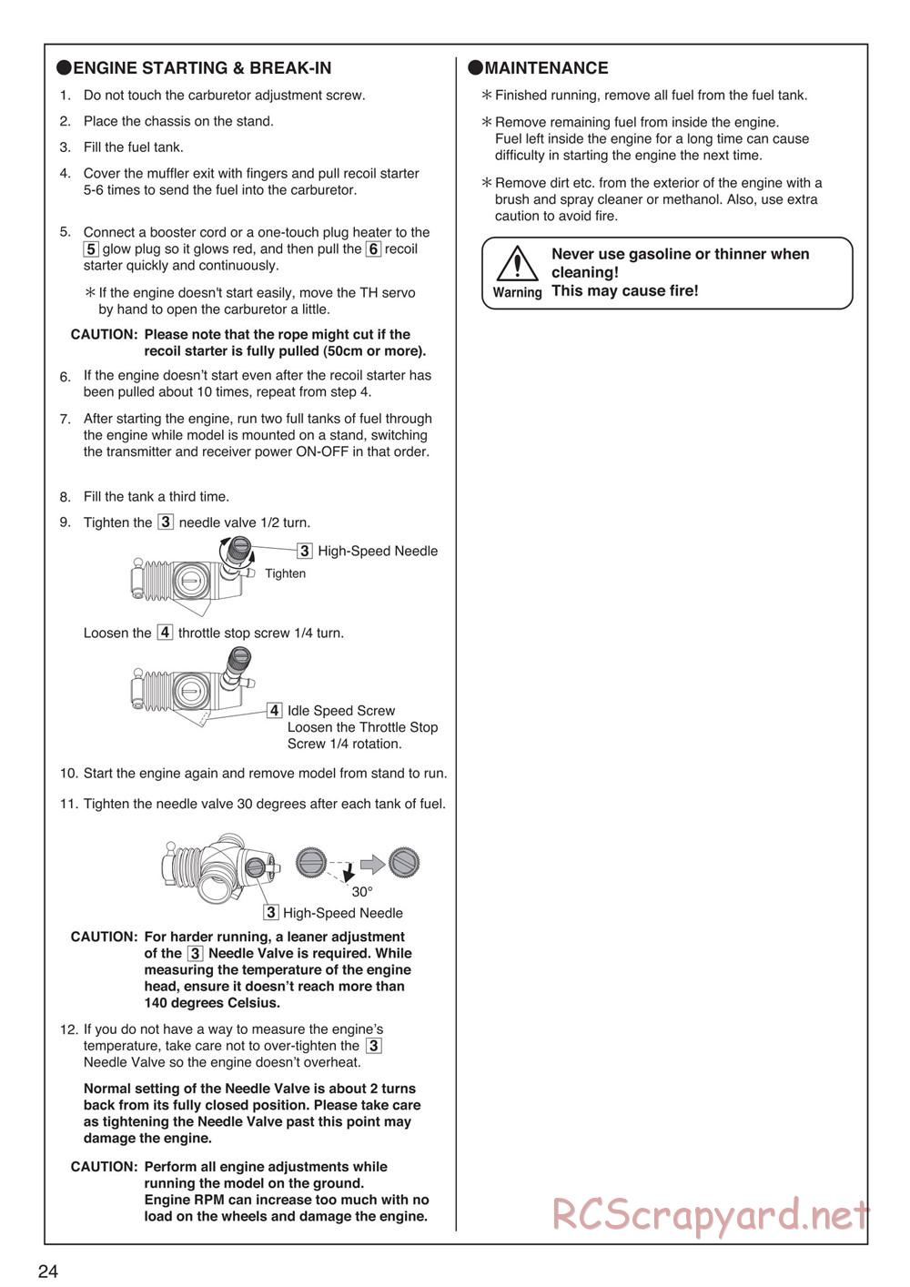 Kyosho - Scorpion XXL Nitro - Manual - Page 24