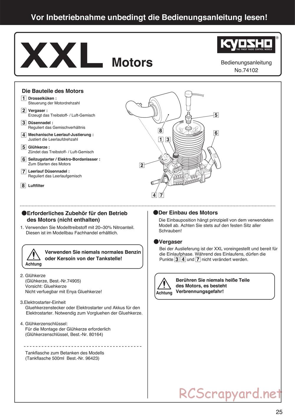 Kyosho - Scorpion XXL Nitro - Manual - Page 25