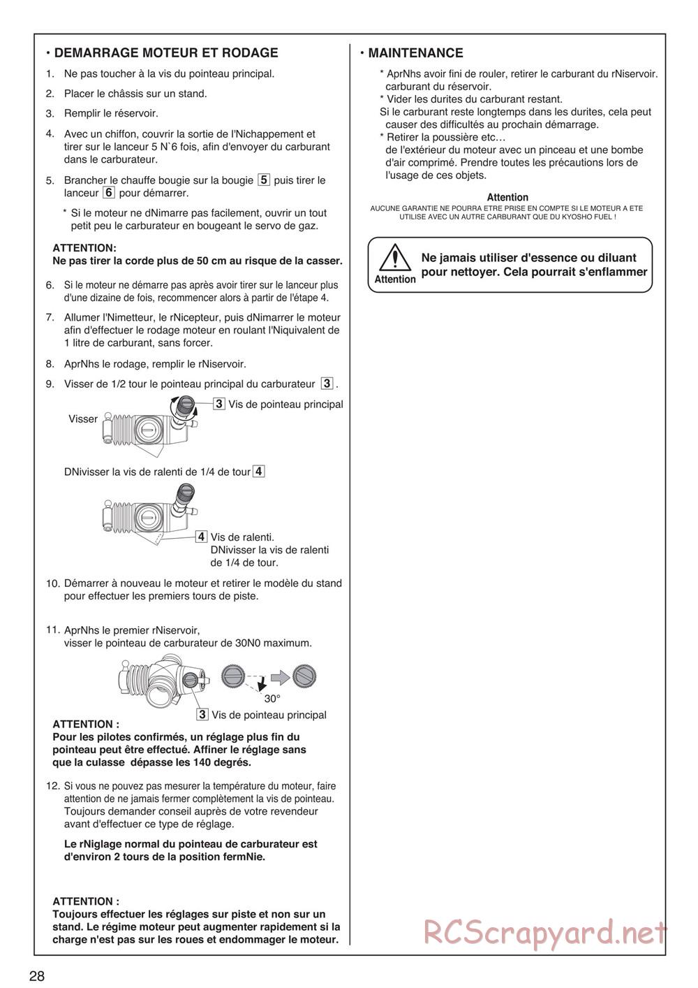 Kyosho - Scorpion XXL Nitro - Manual - Page 28