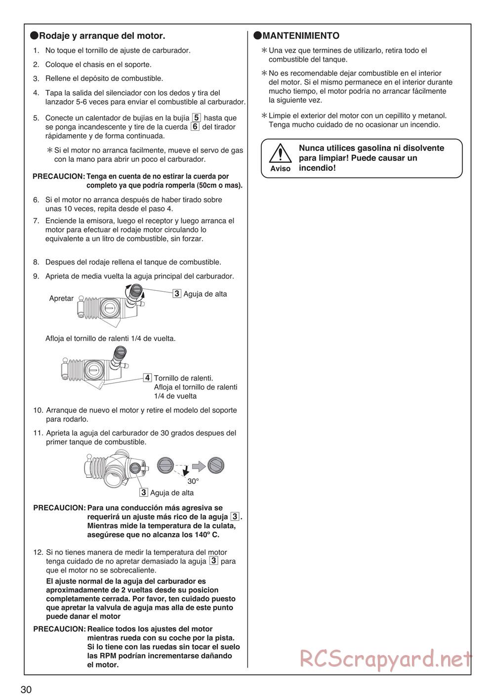 Kyosho - Scorpion XXL Nitro - Manual - Page 30