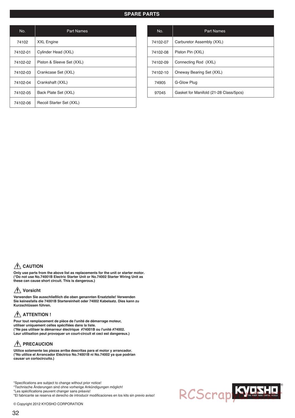 Kyosho - Scorpion XXL Nitro - Manual - Page 32