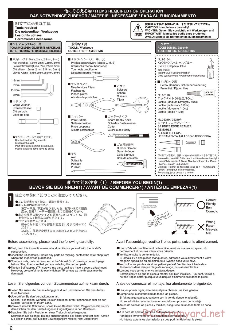 Kyosho - Inferno NEO ST Race Spec - Manual - Page 2