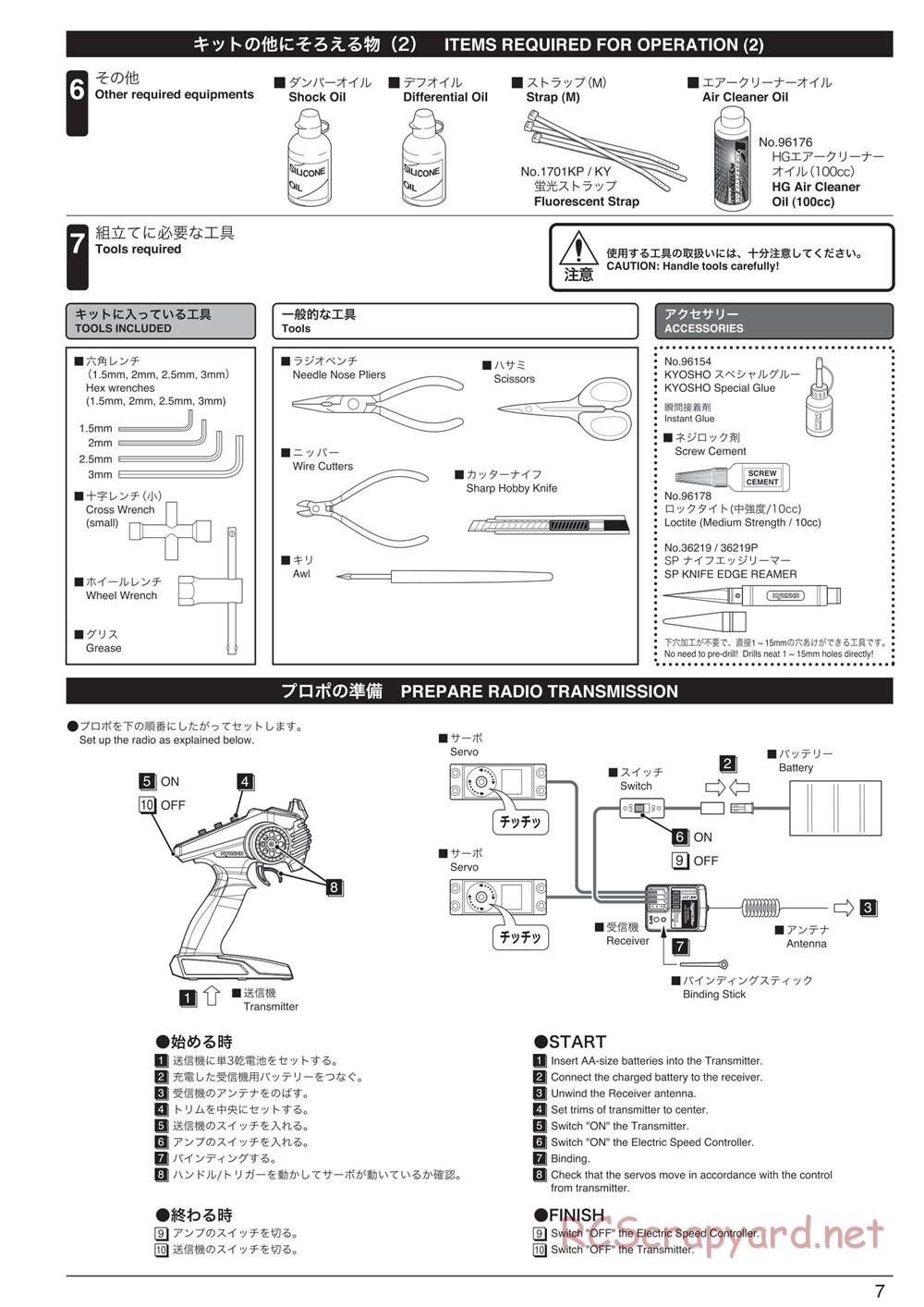 Kyosho - Inferno MP9 TKI4 10th Anniversary Special Edition - Manual - Page 7