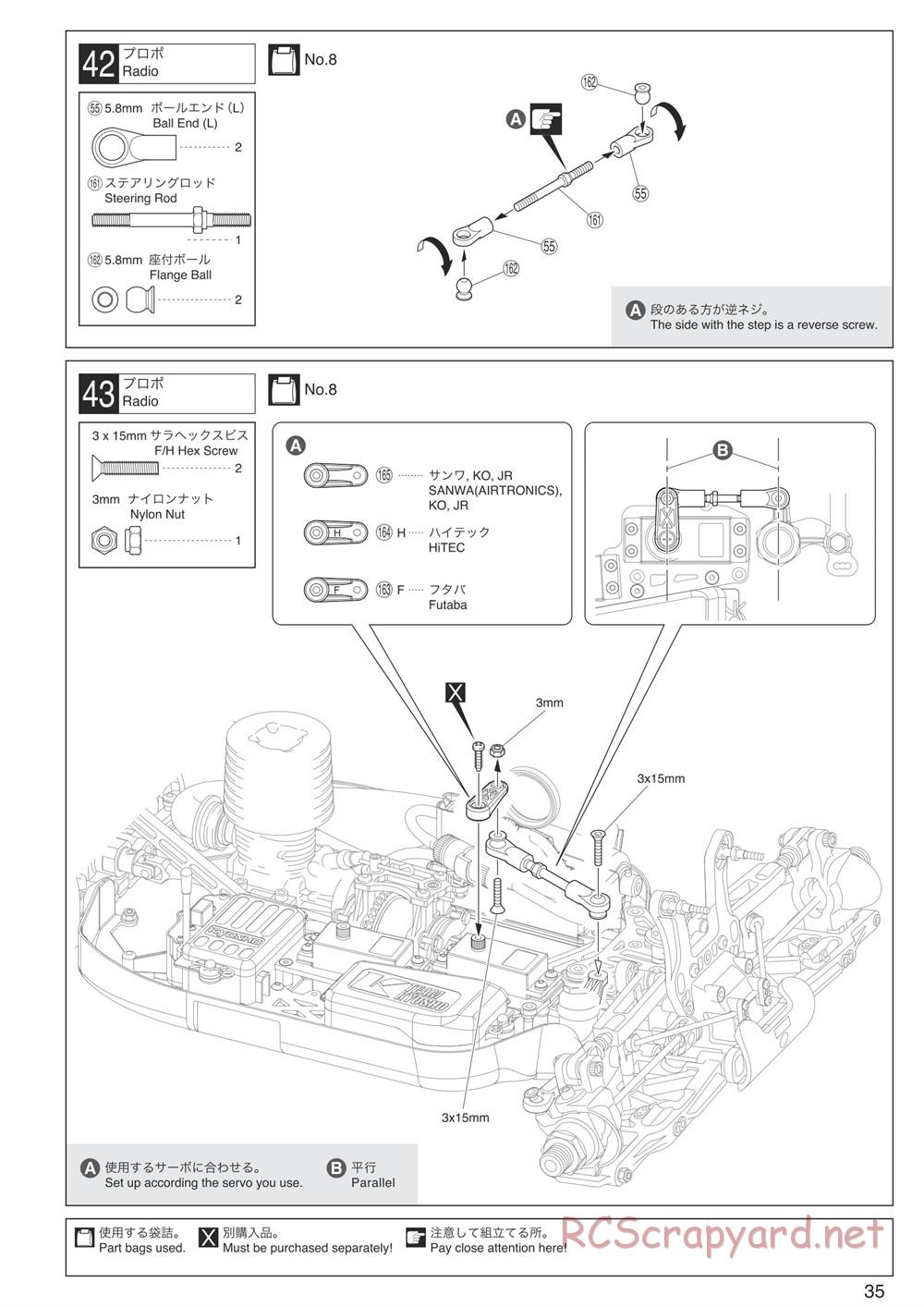 Kyosho - Inferno MP9 TKI4 10th Anniversary Special Edition - Manual - Page 35