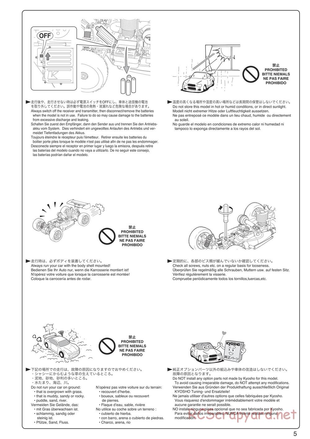 Kyosho - Inferno Neo 3.0 - Manual - Page 5