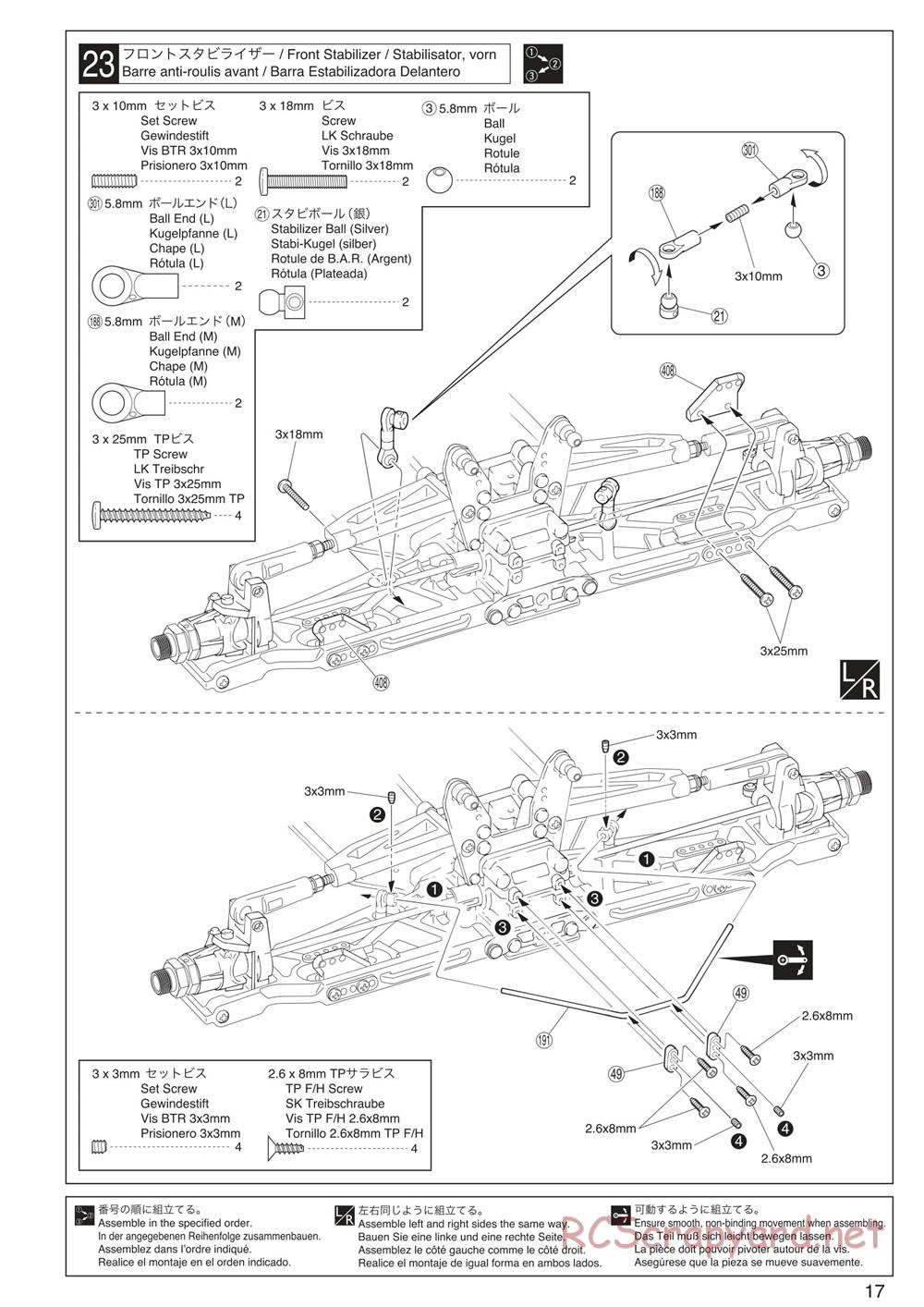 Kyosho - Inferno Neo ST 3.0 - Manual - Page 17