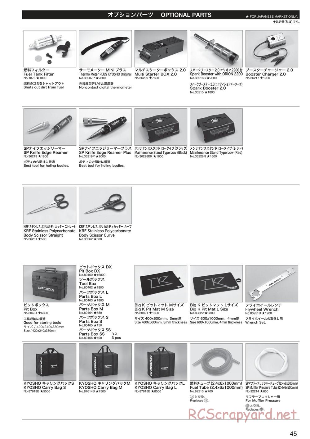 Kyosho - Inferno Neo ST 3.0 - Manual - Page 45