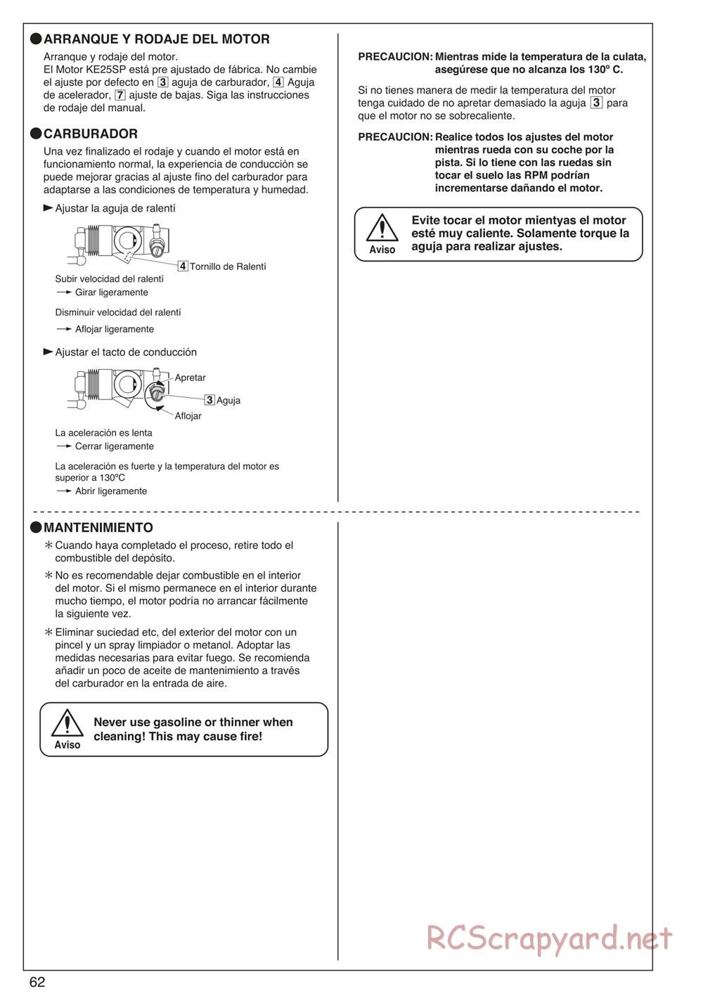 Kyosho - Inferno Neo ST 3.0 - Manual - Page 62