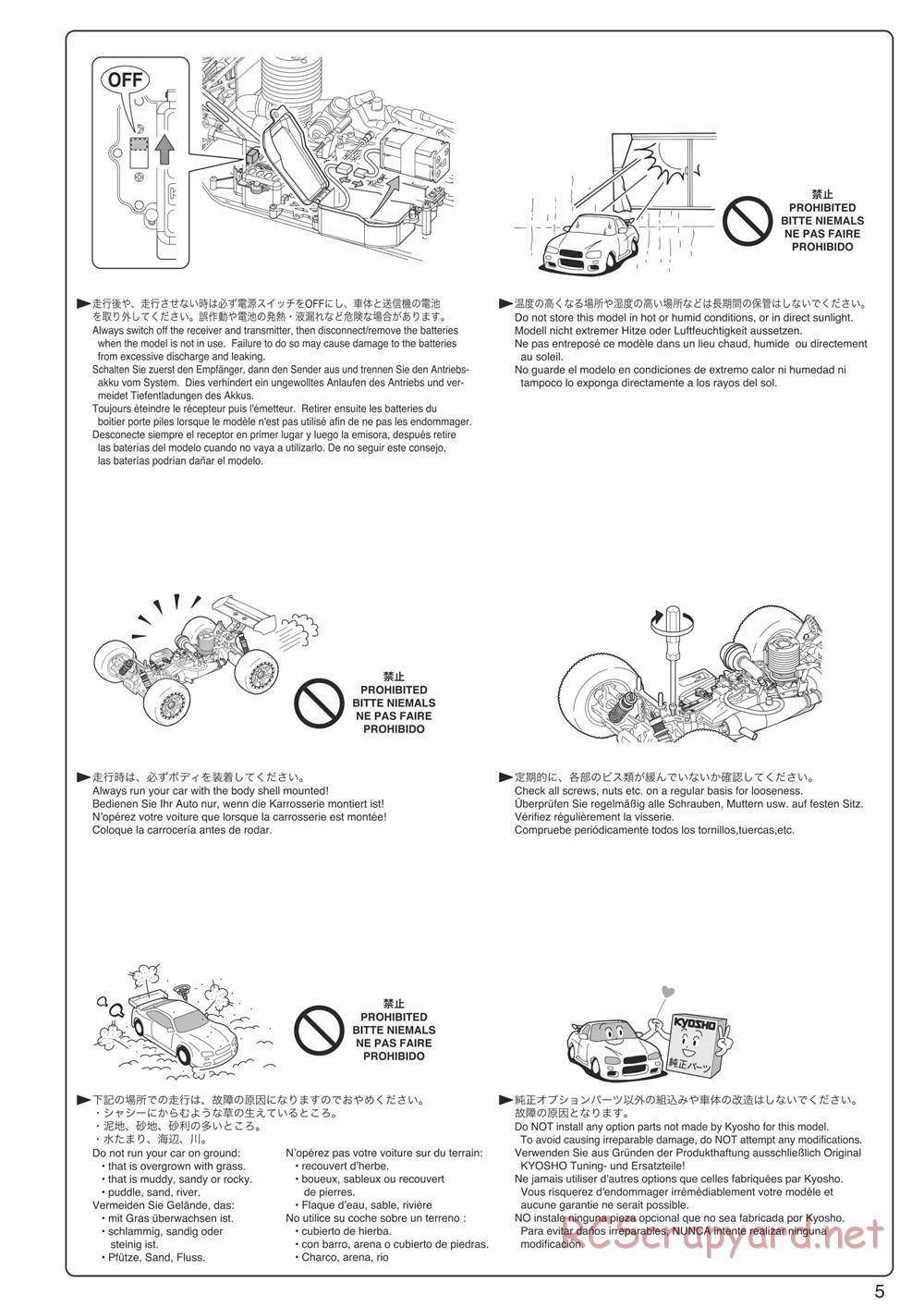 Kyosho - Inferno Neo ST 3.0 - Manual - Page 5