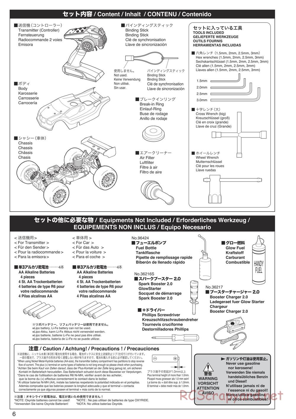 Kyosho - Inferno Neo ST 3.0 - Manual - Page 6