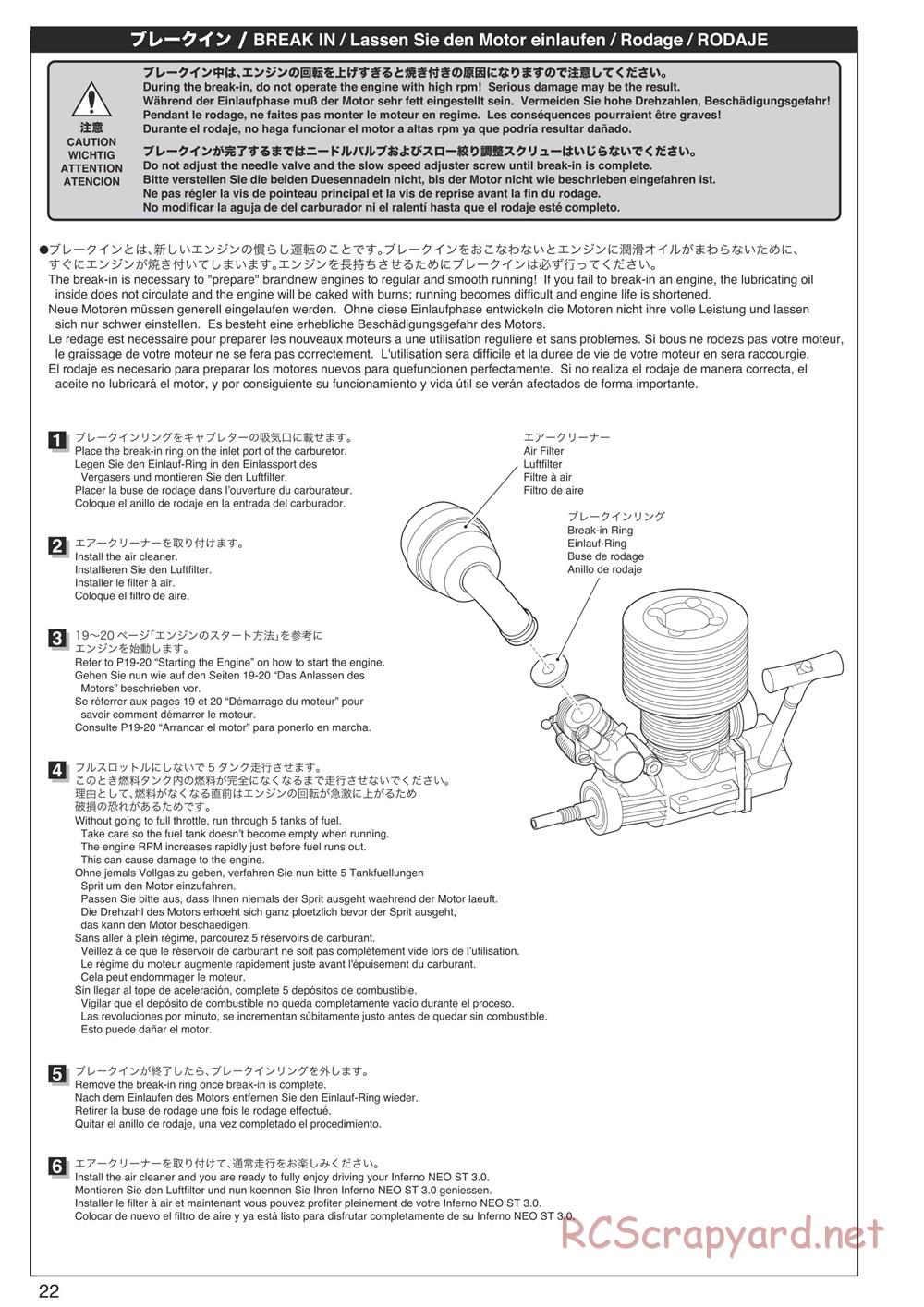Kyosho - Inferno Neo ST 3.0 - Manual - Page 22