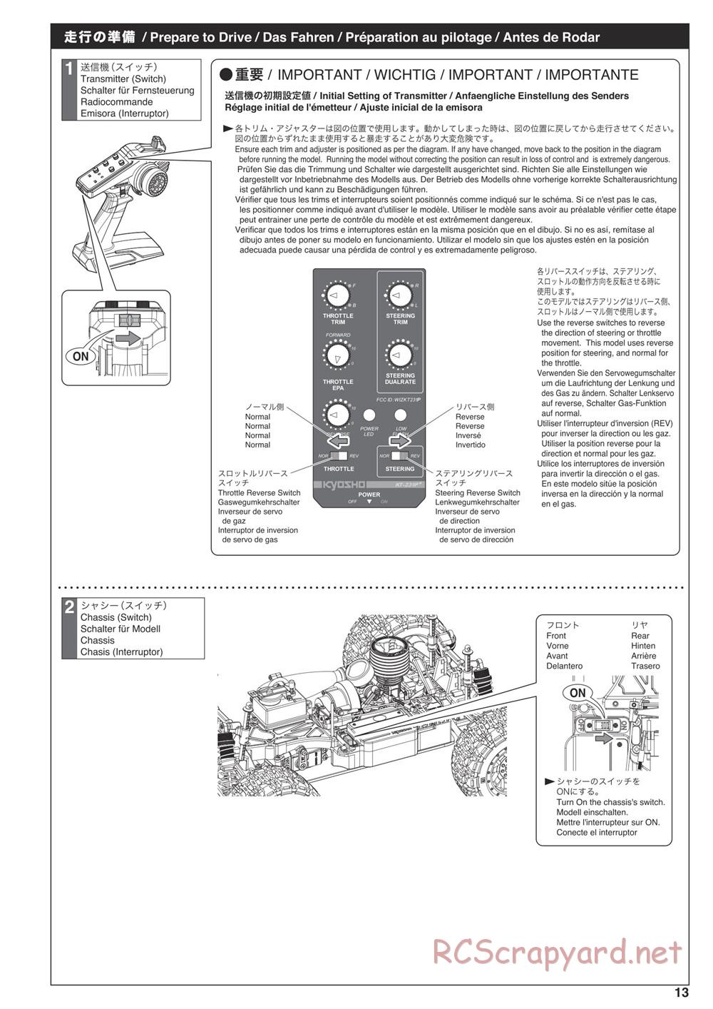 Kyosho - Nitro Tracker (2019) - Manual - Page 13