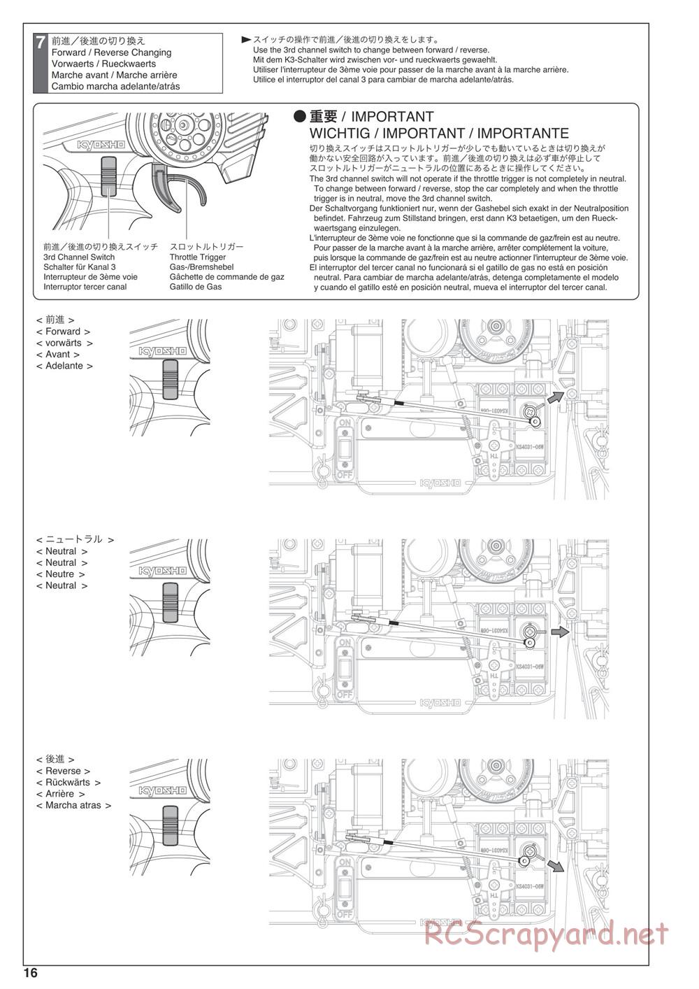 Kyosho - Nitro Tracker (2019) - Manual - Page 16