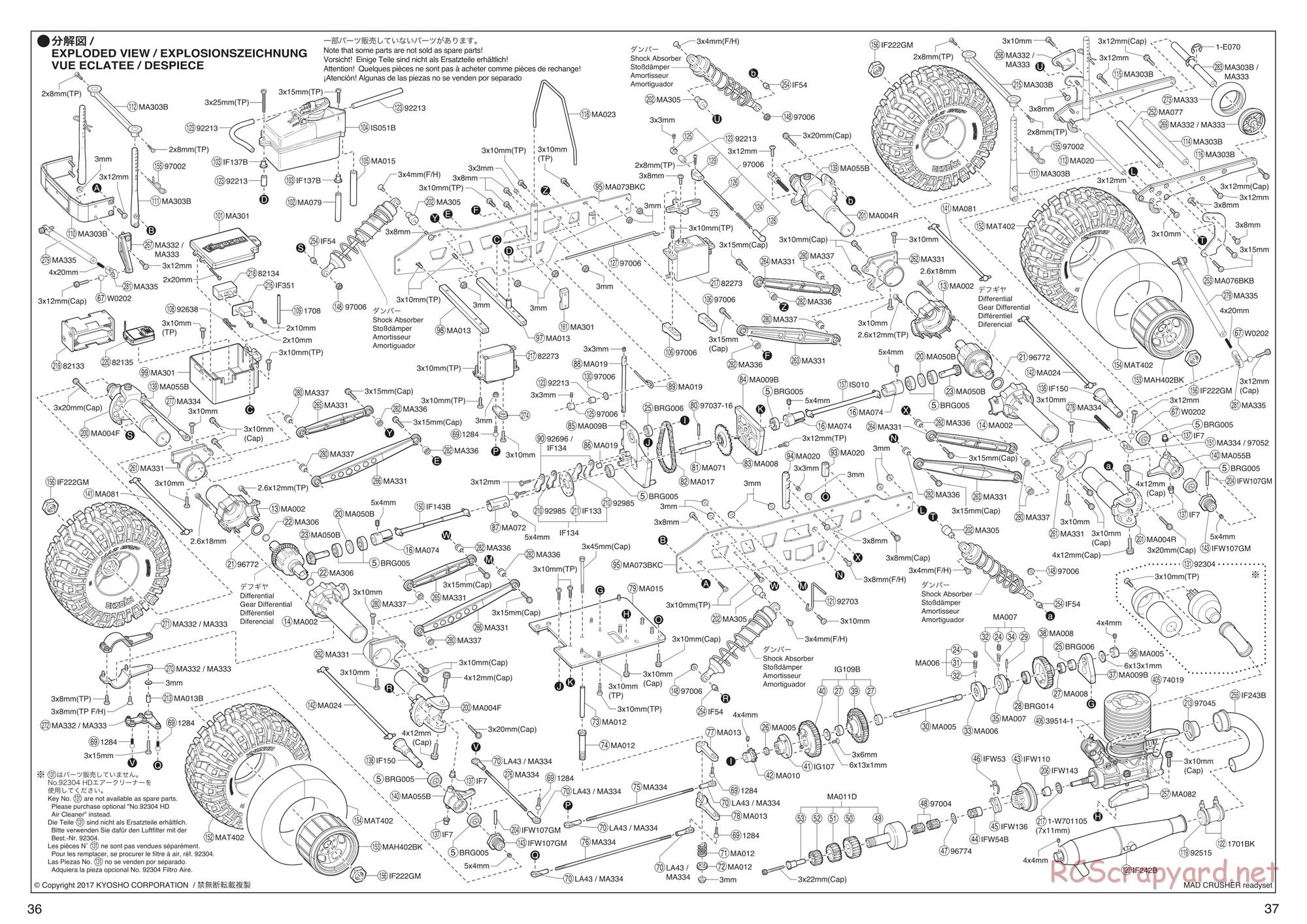 Kyosho - Mad Crusher - Exploded Views - Page 1
