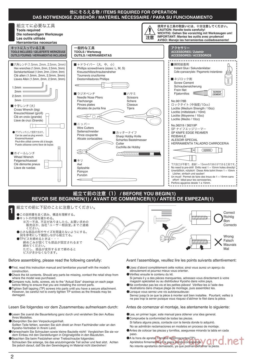 Kyosho - FO-XX 2.0 - Manual - Page 2