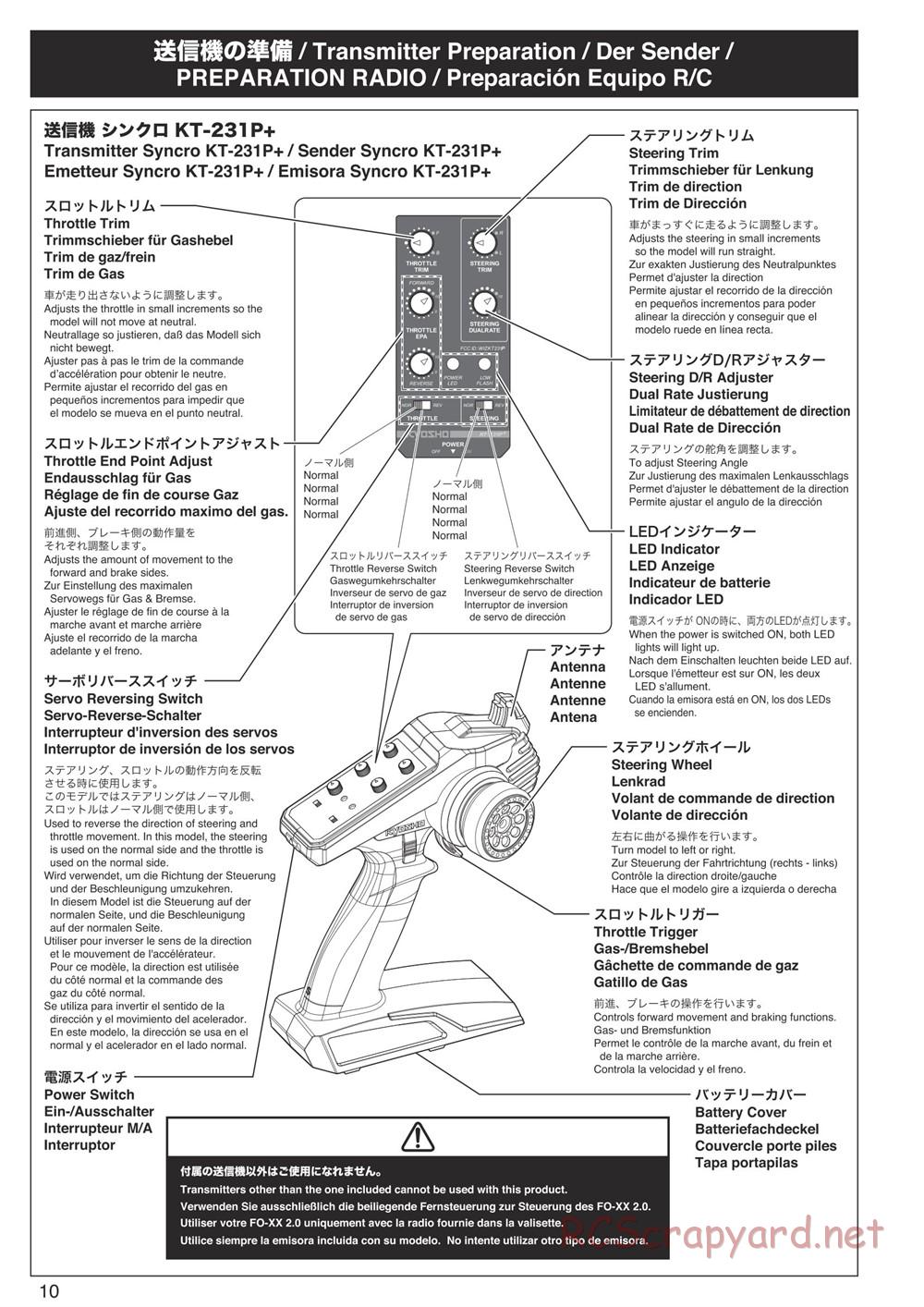 Kyosho - FO-XX 2.0 - Manual - Page 10