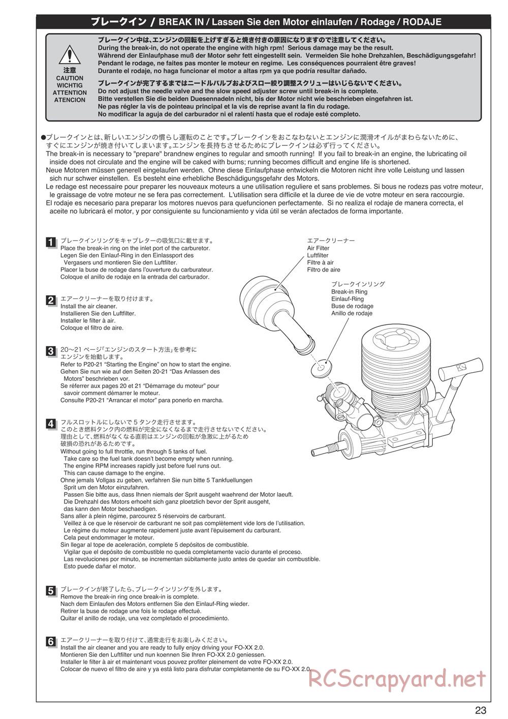 Kyosho - FO-XX 2.0 - Manual - Page 23