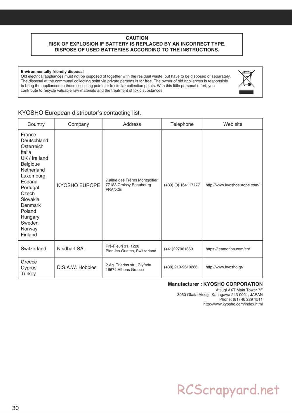 Kyosho - FO-XX 2.0 - Manual - Page 30