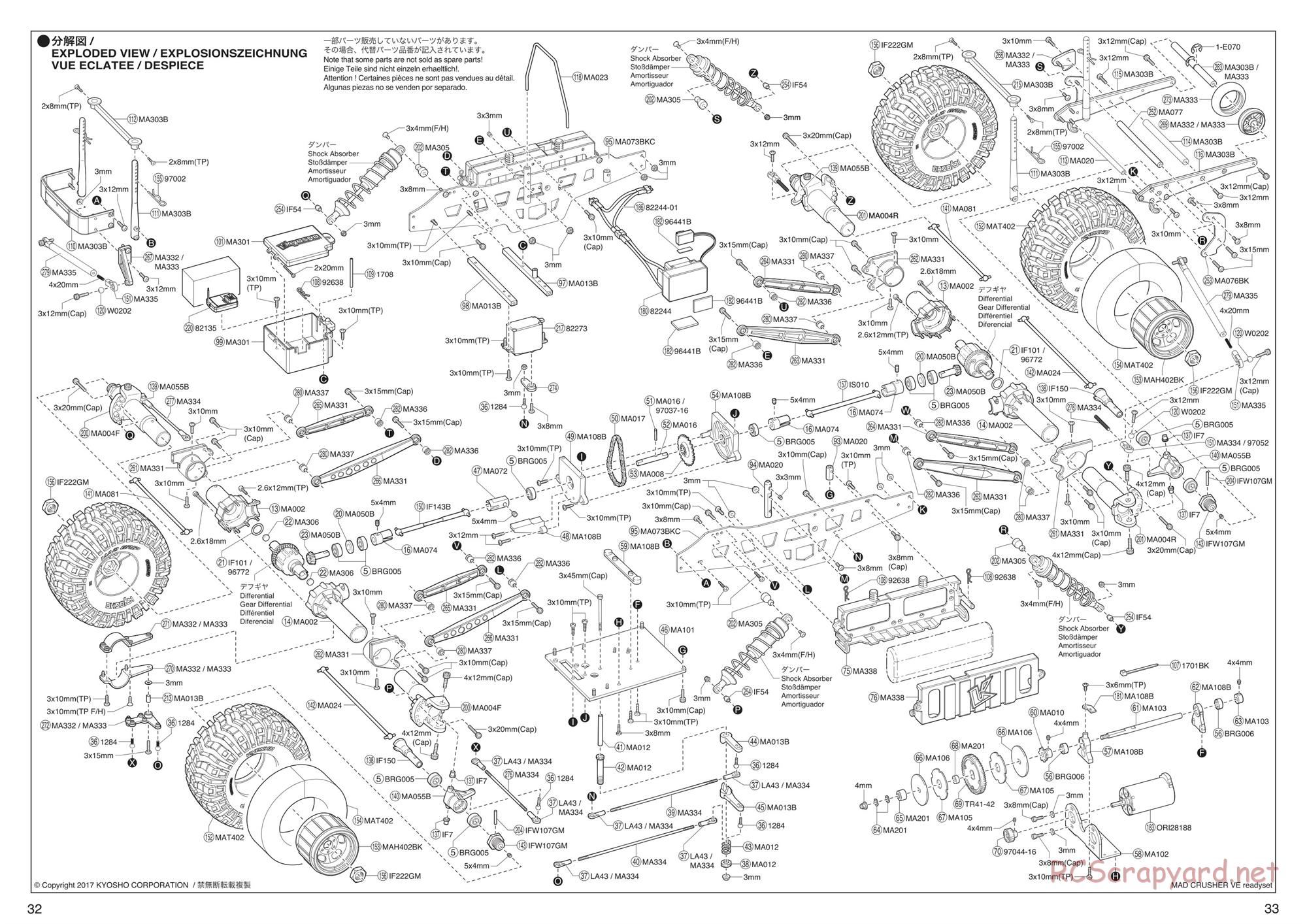 Kyosho - Mad Crusher VE - Exploded Views - Page 2