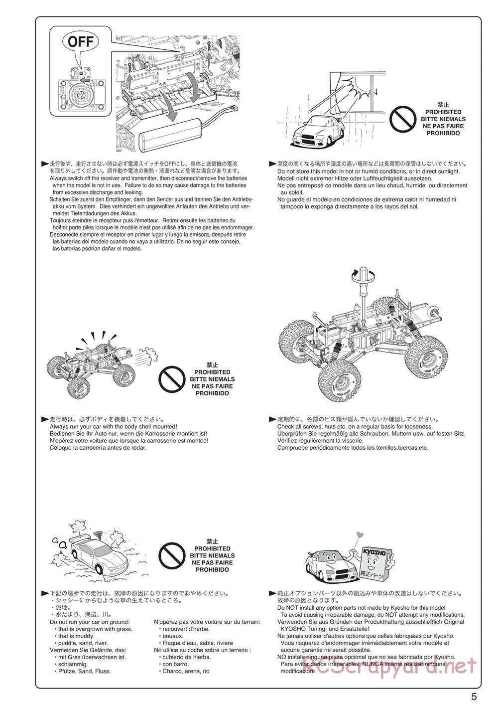 Kyosho - Mad Crusher VE - Manual - Page 5
