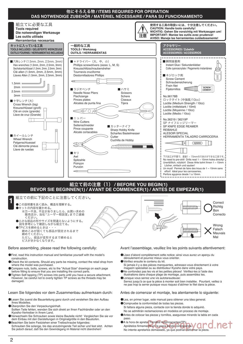 Kyosho - FO-XX VE 2.0 - Manual - Page 2