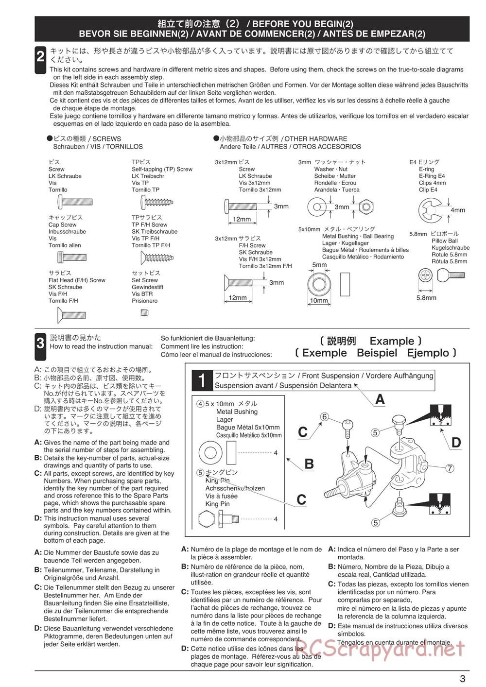 Kyosho - FO-XX VE 2.0 - Manual - Page 3