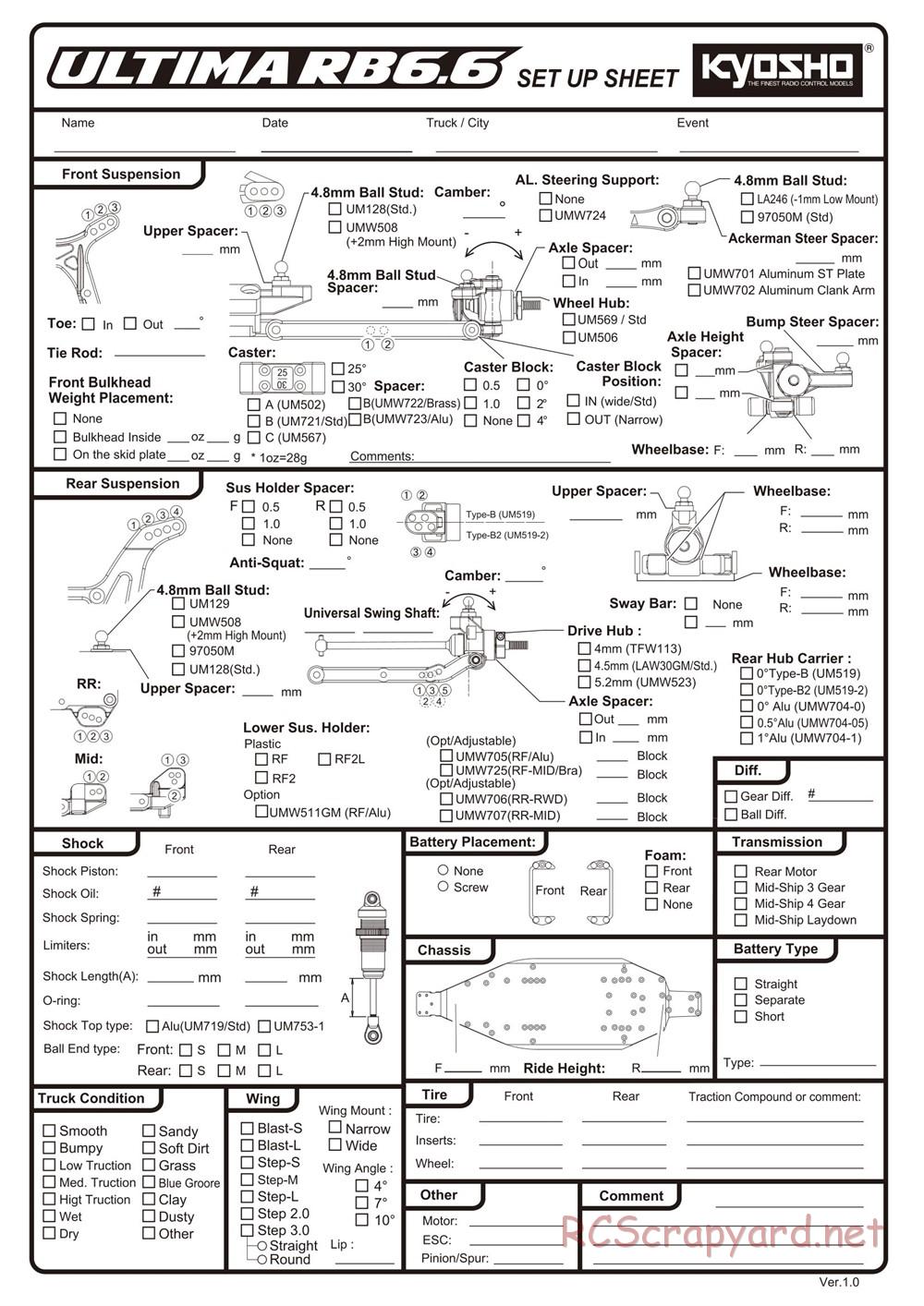 Kyosho - Ultima RB6.6 - Manual - Page 42