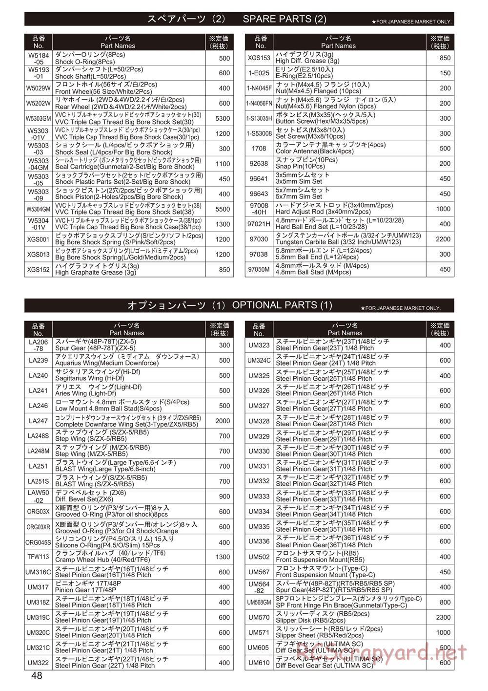 Kyosho - Ultima RB6.6 - Manual - Page 48