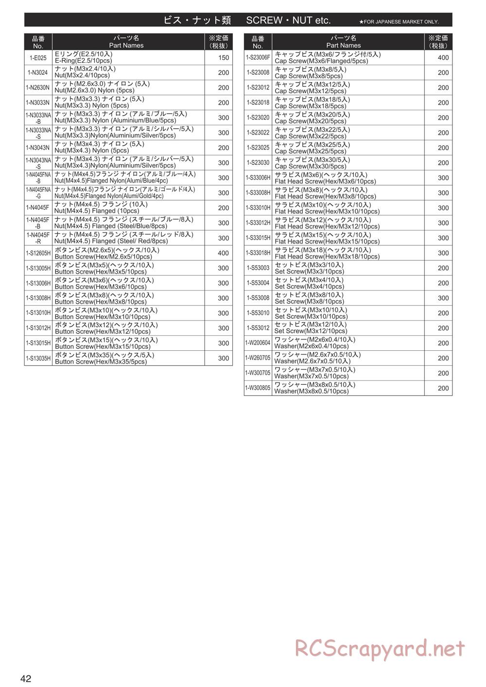 Kyosho - Ultima RB7SS - Manual - Page 42