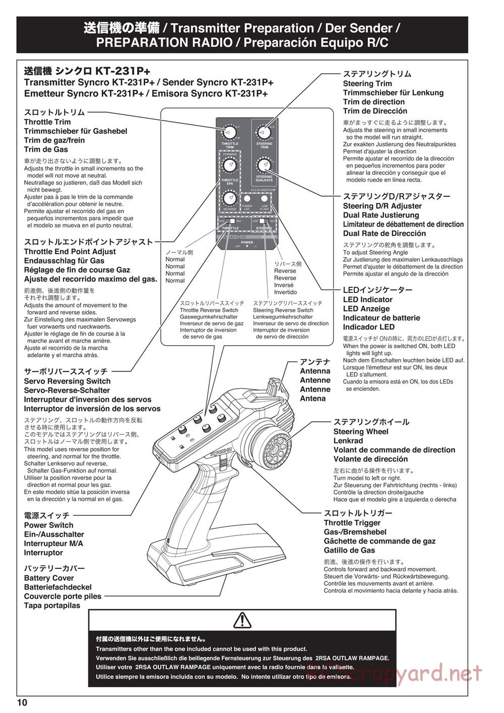 Kyosho - Outlaw Rampage - Manual - Page 10