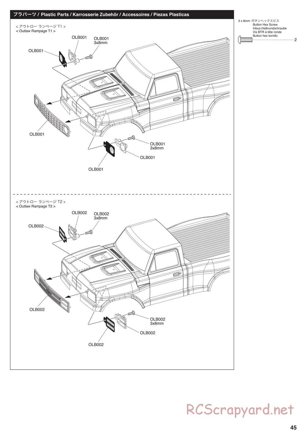 Kyosho - Outlaw Rampage - Manual - Page 45