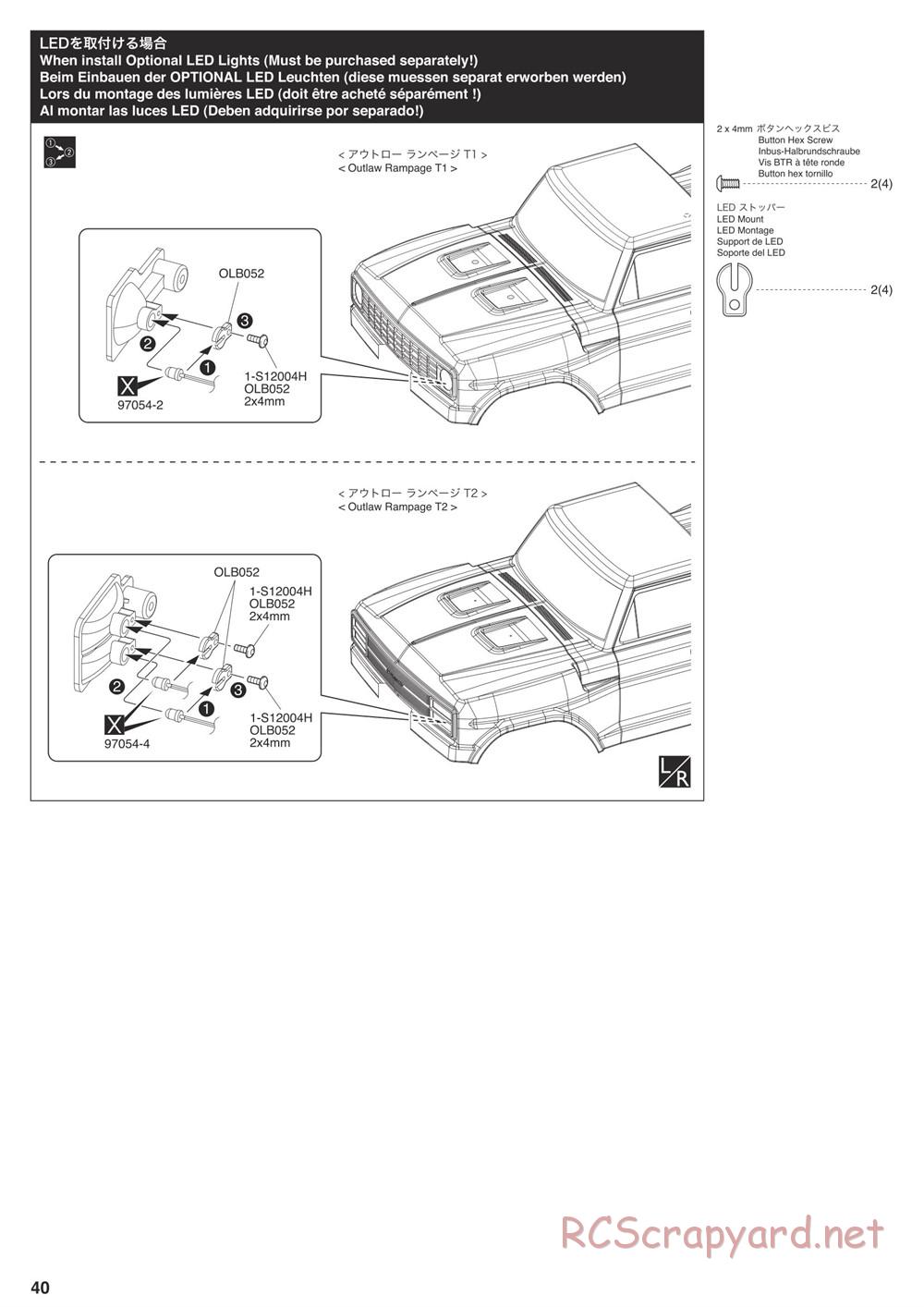 Kyosho - Outlaw Rampage Pro - Manual - Page 40