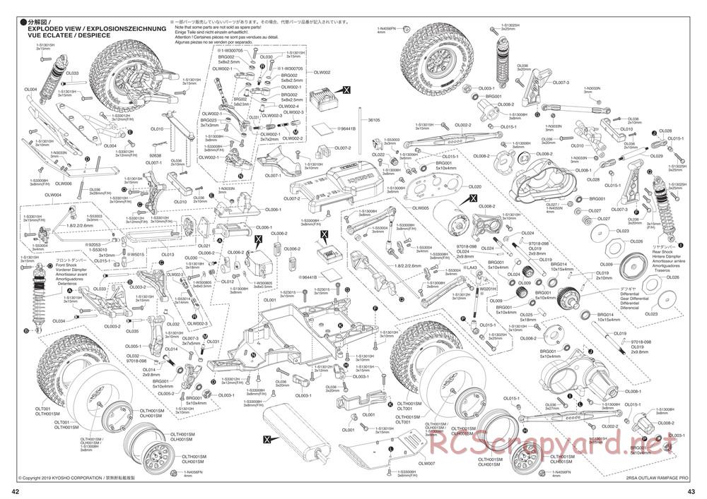 Kyosho - Outlaw Rampage Pro - Manual - Page 42