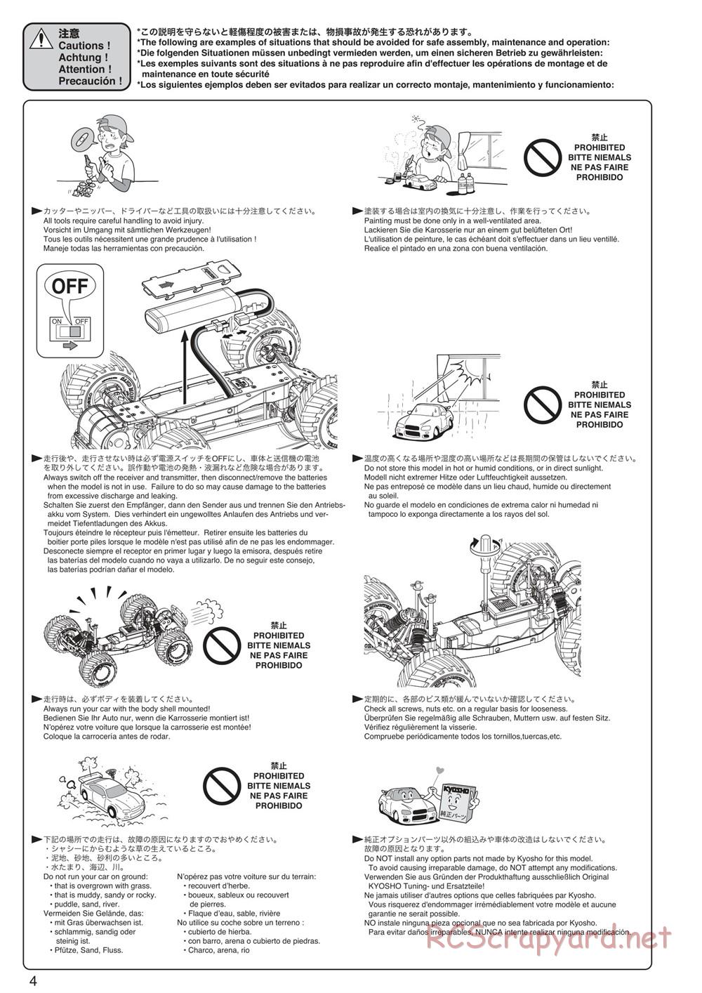 Kyosho - Monster Tracker EP - Manual - Page 4