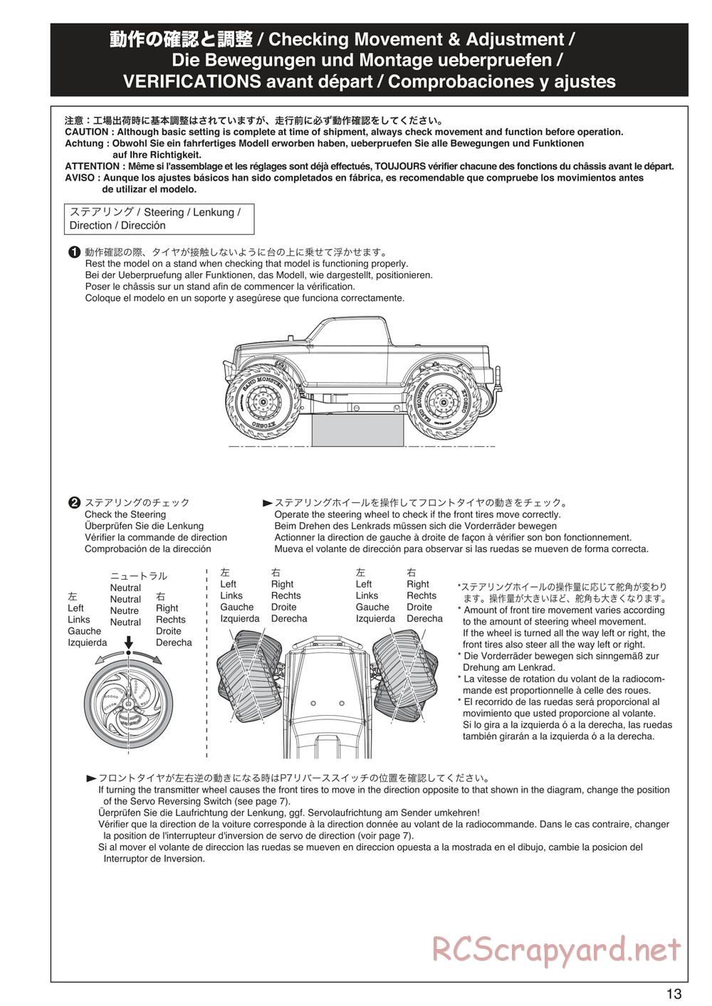 Kyosho - Monster Tracker EP - Manual - Page 13