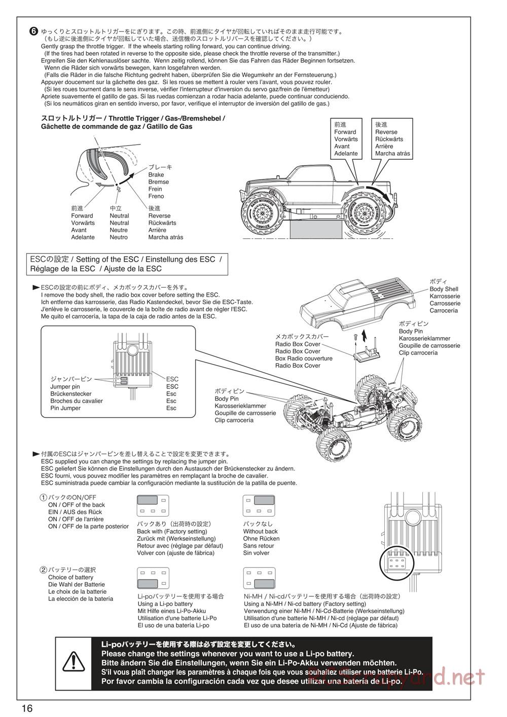 Kyosho - Monster Tracker EP - Manual - Page 16