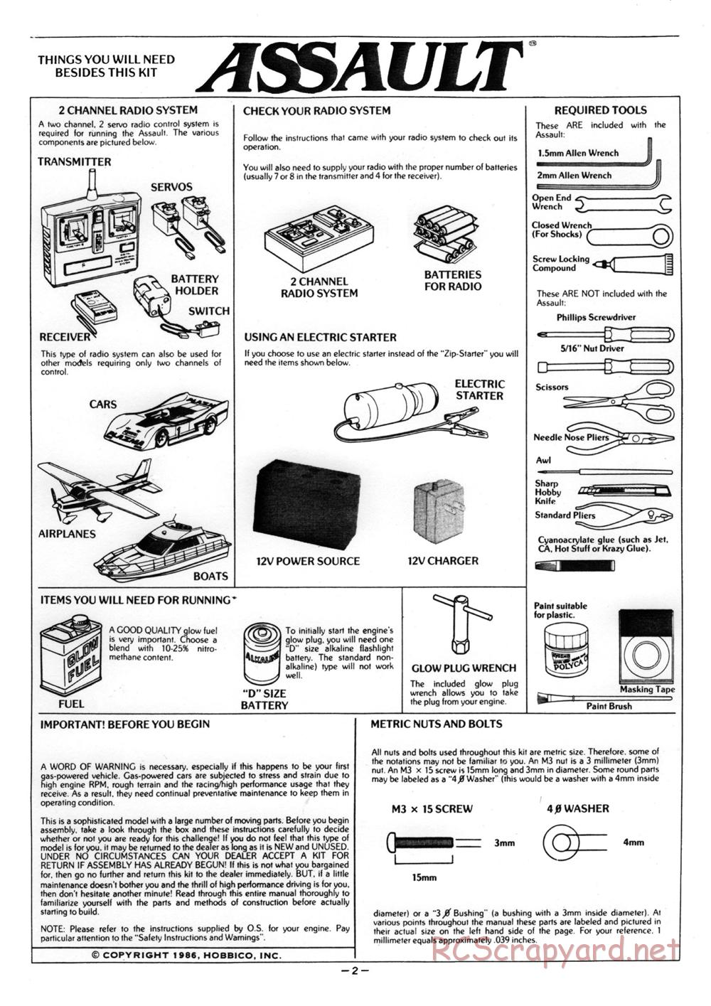 Kyosho - Assault - Manual - Page 2