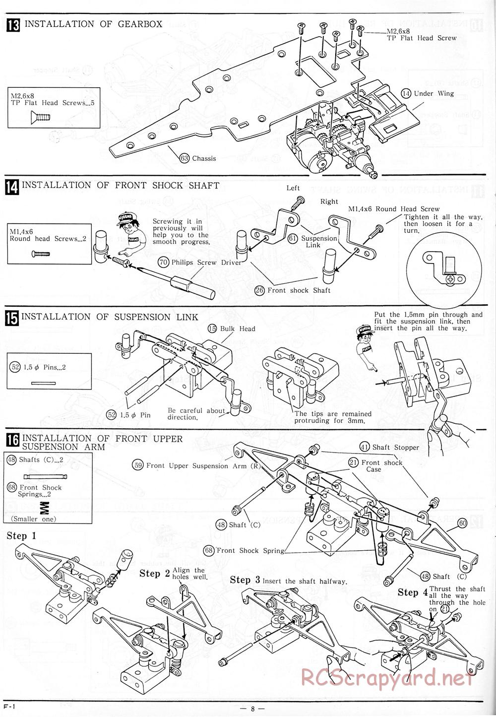 Kyosho - 1/18 Scale Formula One (F1) - Manual - Page 8