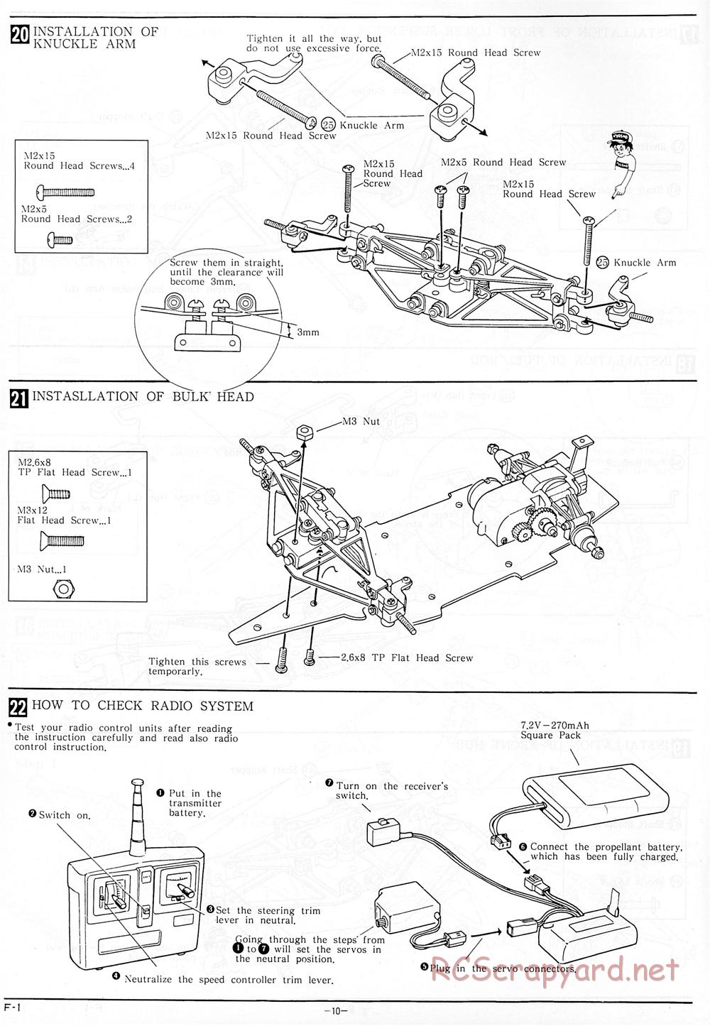 Kyosho - 1/18 Scale Formula One (F1) - Manual - Page 10