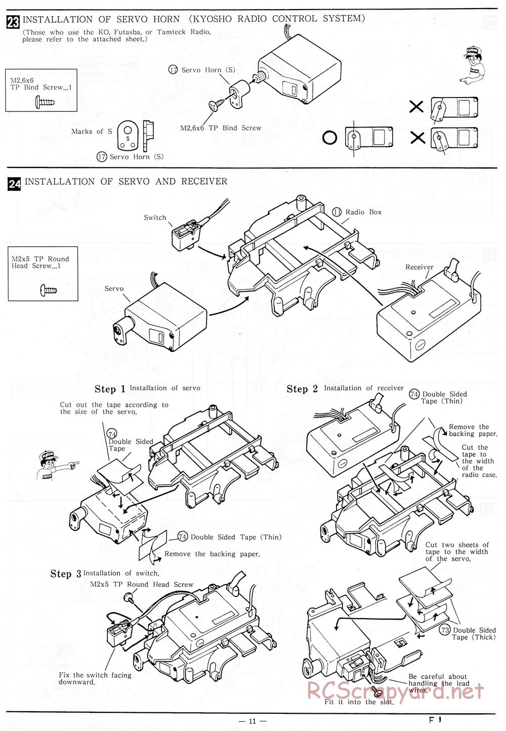Kyosho - 1/18 Scale Formula One (F1) - Manual - Page 11