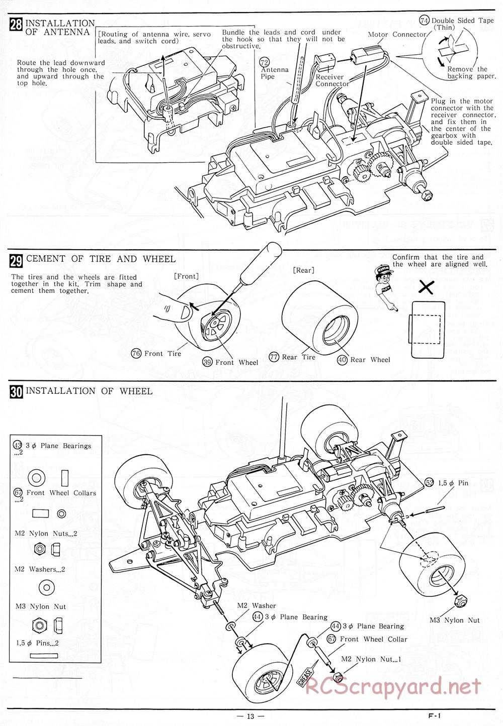 Kyosho - 1/18 Scale Formula One (F1) - Manual - Page 13