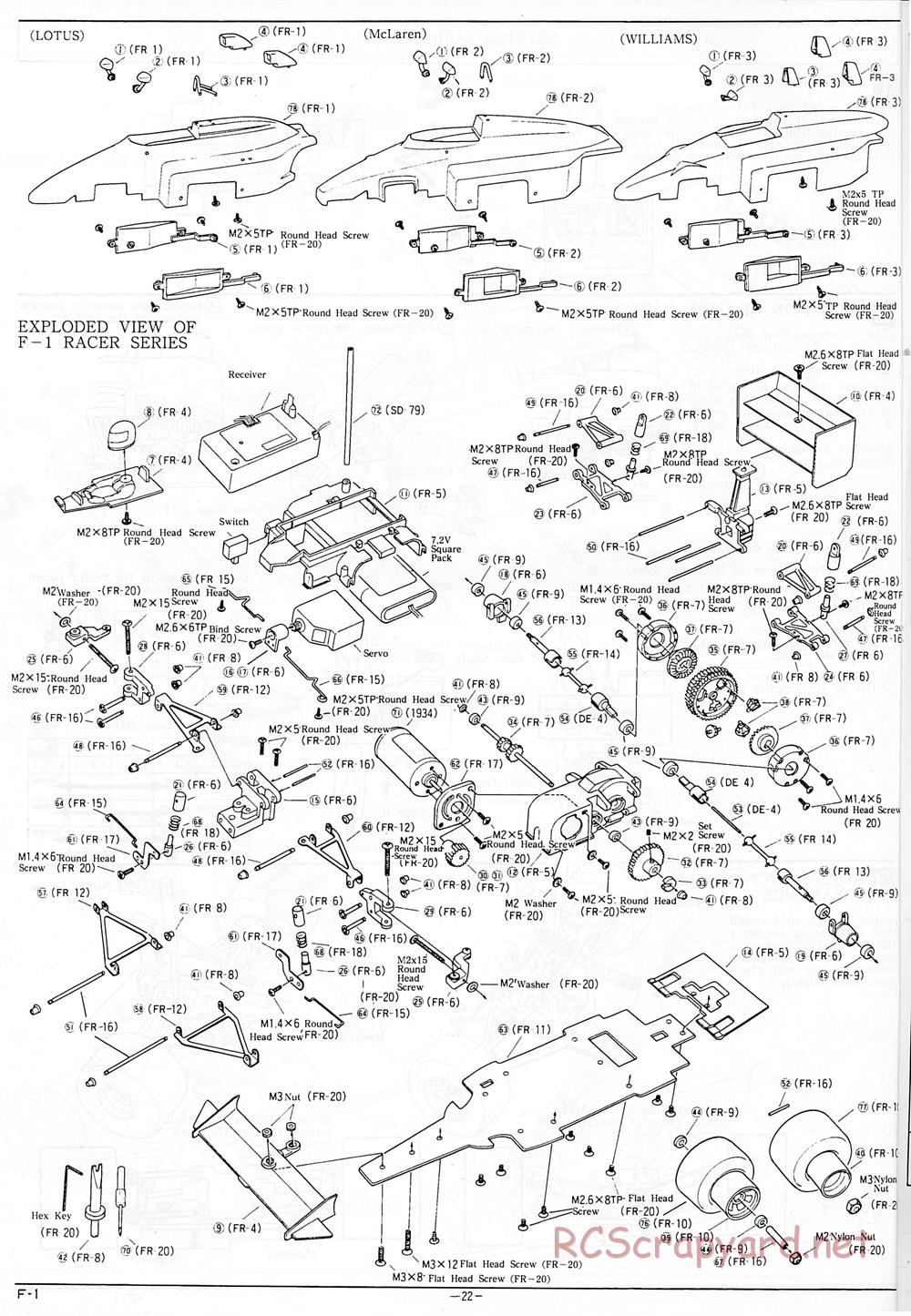 Kyosho - 1/18 Scale Formula One (F1) - Manual - Page 22