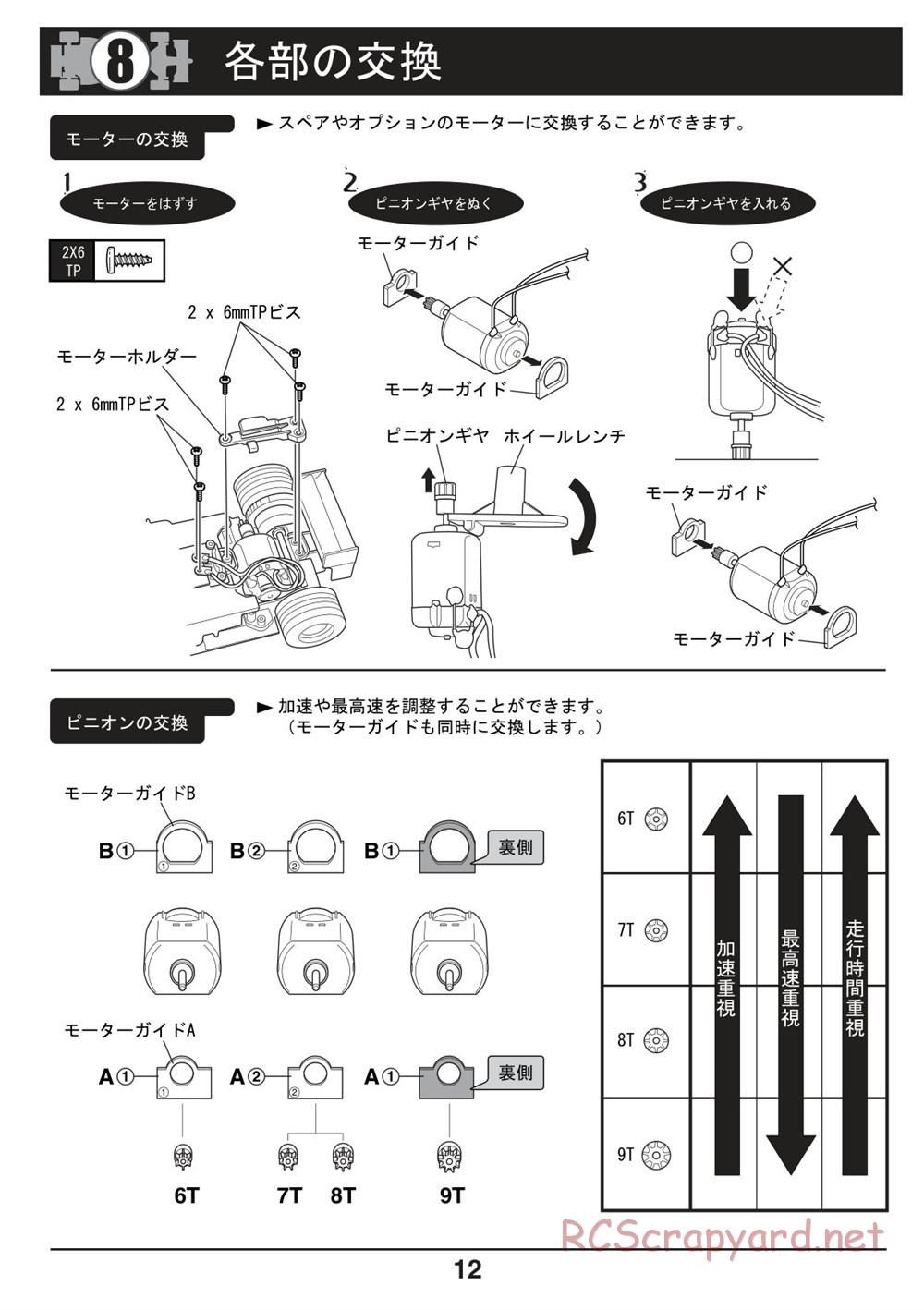 Kyosho - Mini-Z F1 - Manual - Page 12