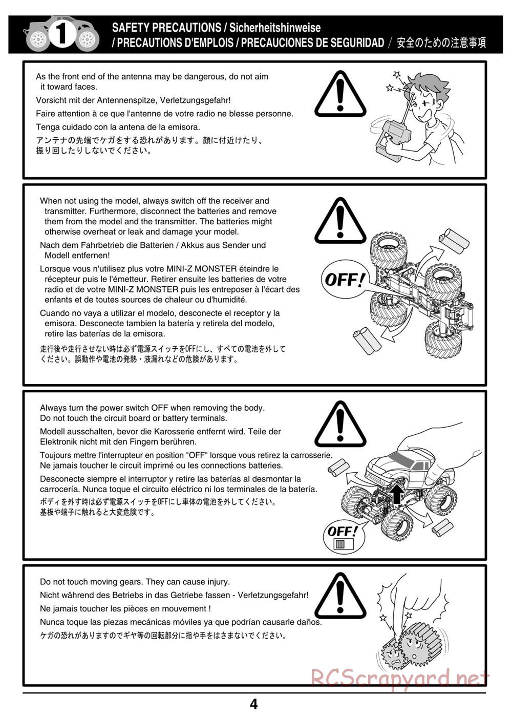 Kyosho - Mini-Z Monster Truck - Manual - Page 4