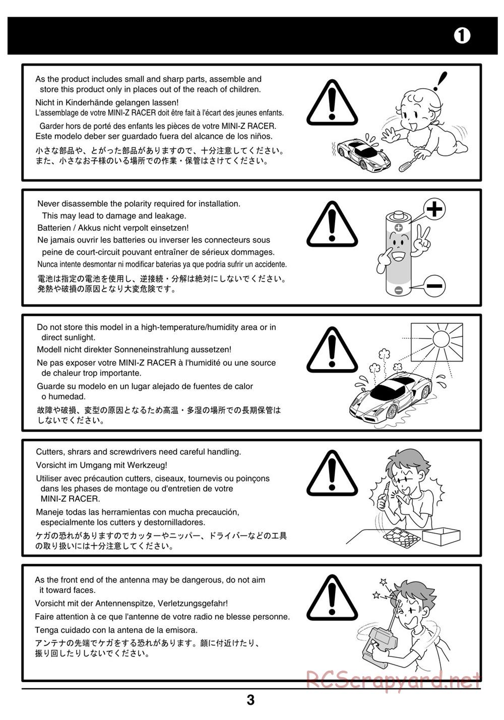 Kyosho - Mini-Z Racer MR02 - Manual - Page 3