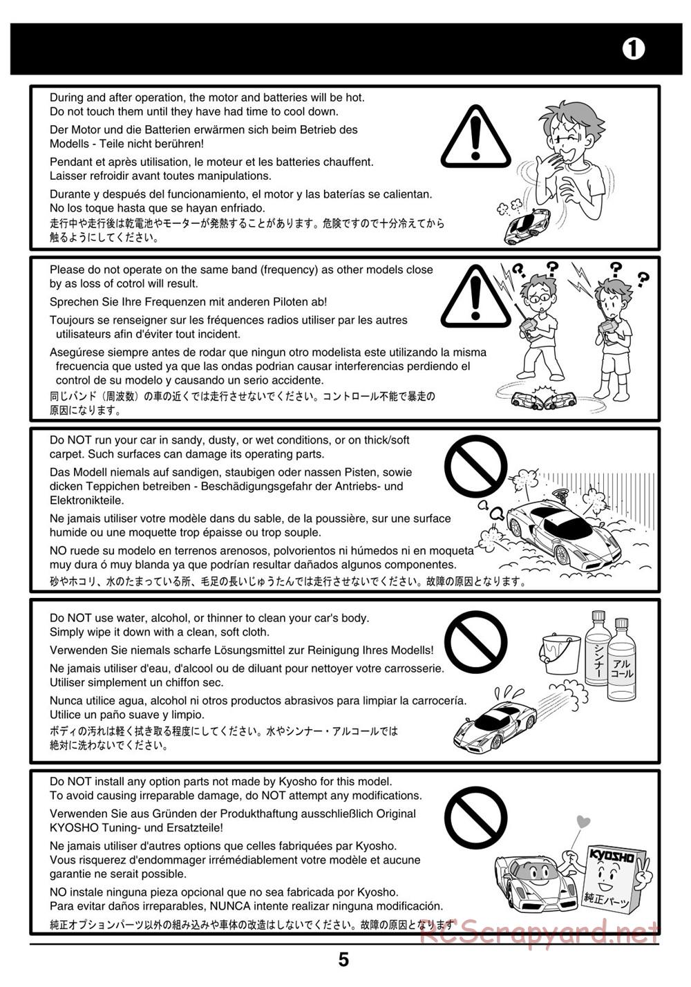 Kyosho - Mini-Z Racer MR02 - Manual - Page 5